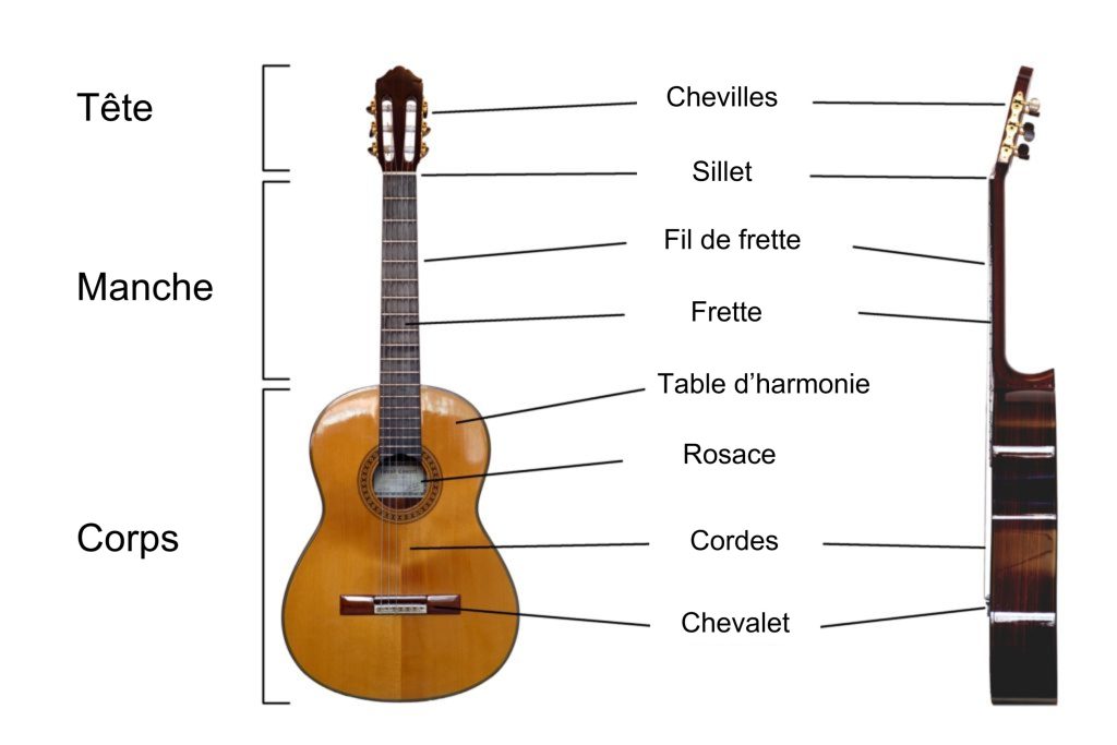 guitare classique étiquetée